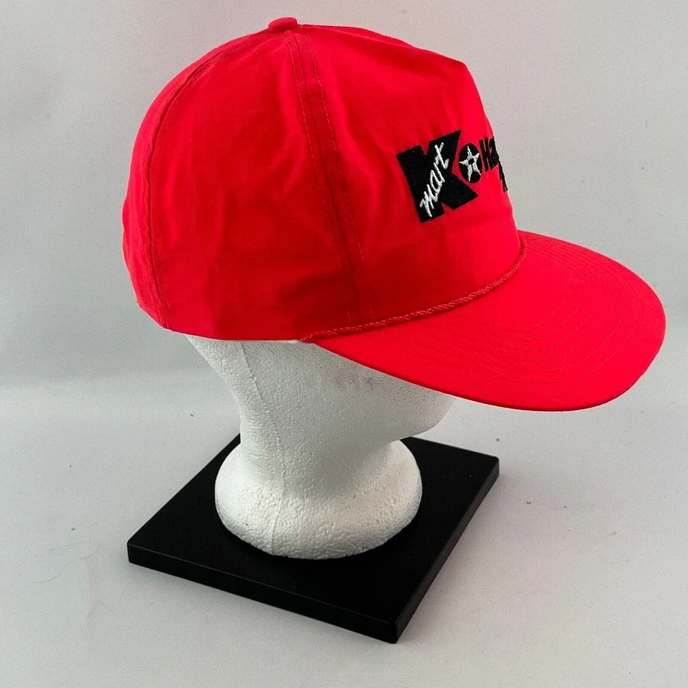 Vtg Kmart Havoline Racing Cap Hot Pink Nylon‎ Rope Snapback Hat Clark Sportswear